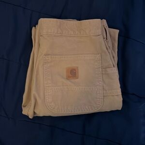 Khaki Loose Fit Carhartt Carpenter Pants